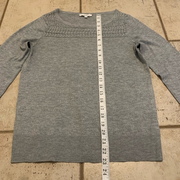 Cleo Grey Knit Sweater - Size Small Petite (S/P) - Cable Knit Detail - Picture 6 of 6